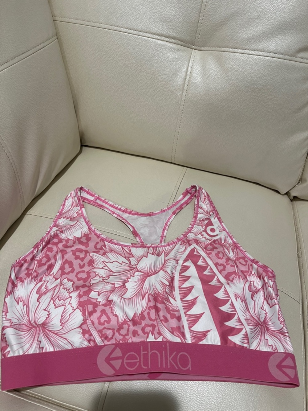 ethika Pink Floral Racerback Muscle Tee